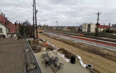 Der Bahnhof Kisvárda wird intensiv gebaut