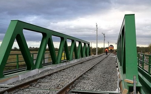 As part of the project of reconstructing the railway bridge in Hegyeshalom – Rajka country border railway line, section 988+10 hm, carrying out related work operations