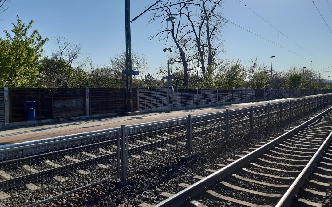 Restoration of platform subsidence at Törökbálint station