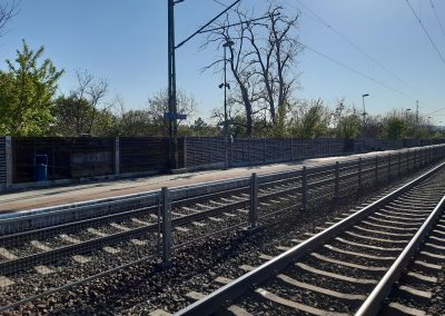 Restoration of platform subsidence at Törökbálint station