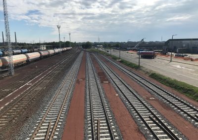 Establishment of railway storage lines and construction of a connecting track in the Tisza Refinery